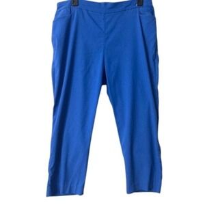 Drapers & Damons 1X Blue Capri Pants High Rise Casual Coastal Cruise Vacation‎